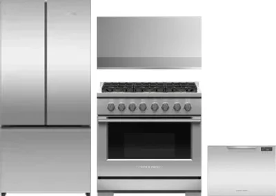 4 Piece Package Includes Refrigerator, Range, Hood And Dishwasher